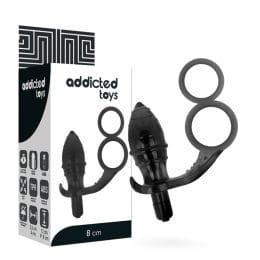 ADDICTED TOYS - ANAL PLUG WITH DOUBLE BLACK RING 2